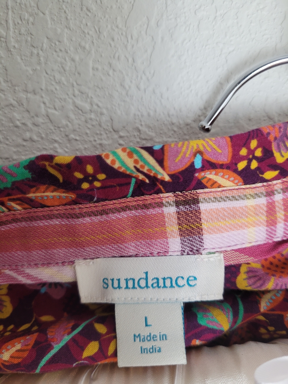 Sundance Floral Button-Front Shirt in Purple Yellow/orange and Teal - Picture 10 of 16